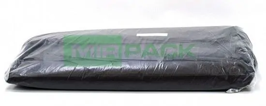 Мешки для мусора 60 литров, 45 мкм, черные, в пачках 500 шт. 2 х слойные до 40 кг. - Вид 2