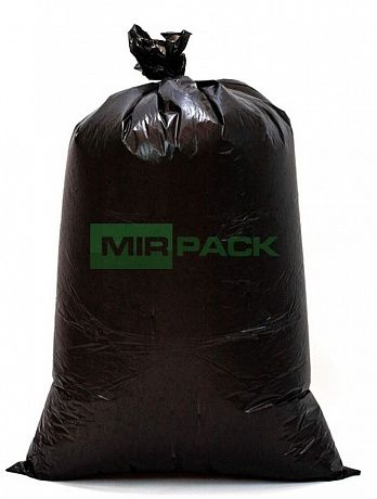 Мешки для мусора 90 литров, 35 мкм, черные, в пачках 500 шт - 2х слойные до 30 кг - Вид 1